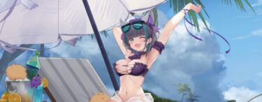 【ラバーマット】キャラクター万能ラバーマット アズールレーン「チェシャー」水着Ver.の紹介。ブロッコリーより2021年7月に発売。