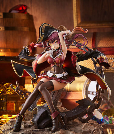 【フィギュア 】 ホロライブ「 宝鐘マリン 1/7 完成品フィギュア」について。錨に腰掛け蠱惑的な表情を浮かべた姿で、マックスファクトリーからフィギュア化。