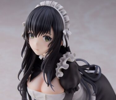 【美少女フィギュア 】「『黒髪メイド』illustration by 羽織イオ フィギュア」が発売されたので、レビューや内容、価格などの最新情報まとめていきます。えいてぃーんより「羽織イオ」氏のイラスト「黒髪メイド」がフィギュアとなりました。発売は2022年8月で、各通販サイトなどで販売が開始されています。（新作美少女フィギュア）