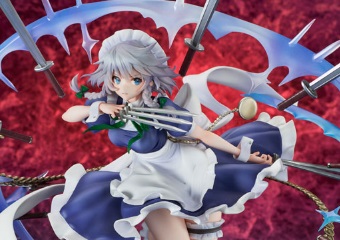 【フィギュア 】「東方Project 十六夜咲夜 illustration by TEDDY 1/7 完成品フィギュア」の画像レビューや内容詳細、価格などの最新情報をまとめていきます。【絵夢トイズ】から、｢東方Project｣の『十六夜咲夜』が1/7スケールフィギュアとなりました。発売時期は2023年10月予定で、各通販サイトなどで予約受付も開始されています。（新作 美少女 フィギュア）